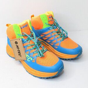 Hi-Tec Destructor Logo Hiking Boots, Blue/Orange, Men's 10.5 M